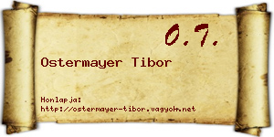 Ostermayer Tibor névjegykártya